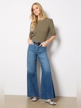 Pistola Izzy Wide Leg Raw Hem Jean - size 26 - NWT
